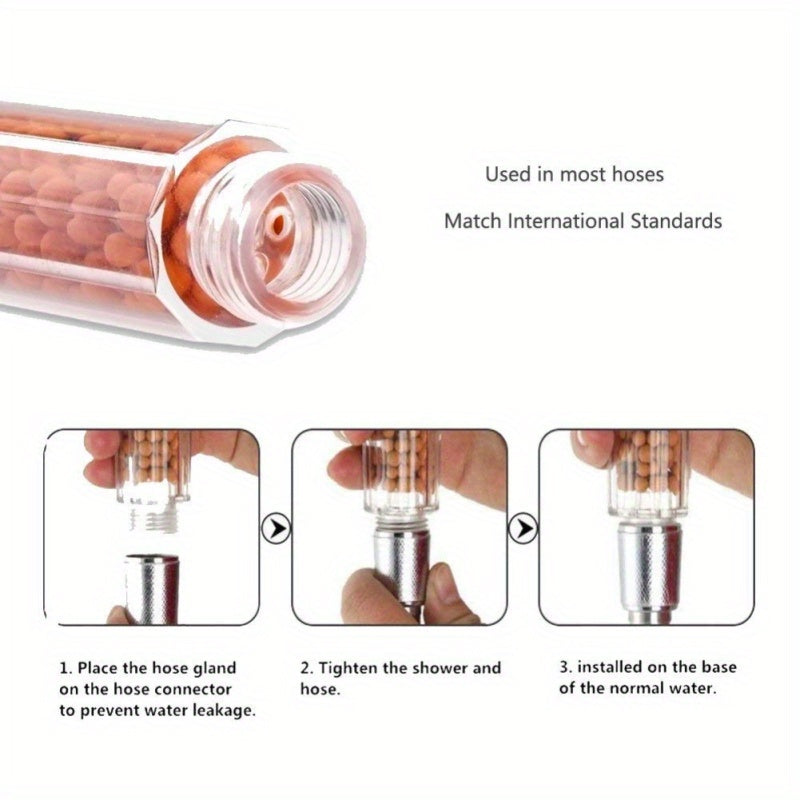 2pcs Color LED Portable Showerhead