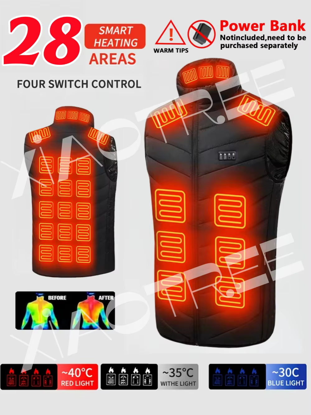 28 Zone Heated Vest