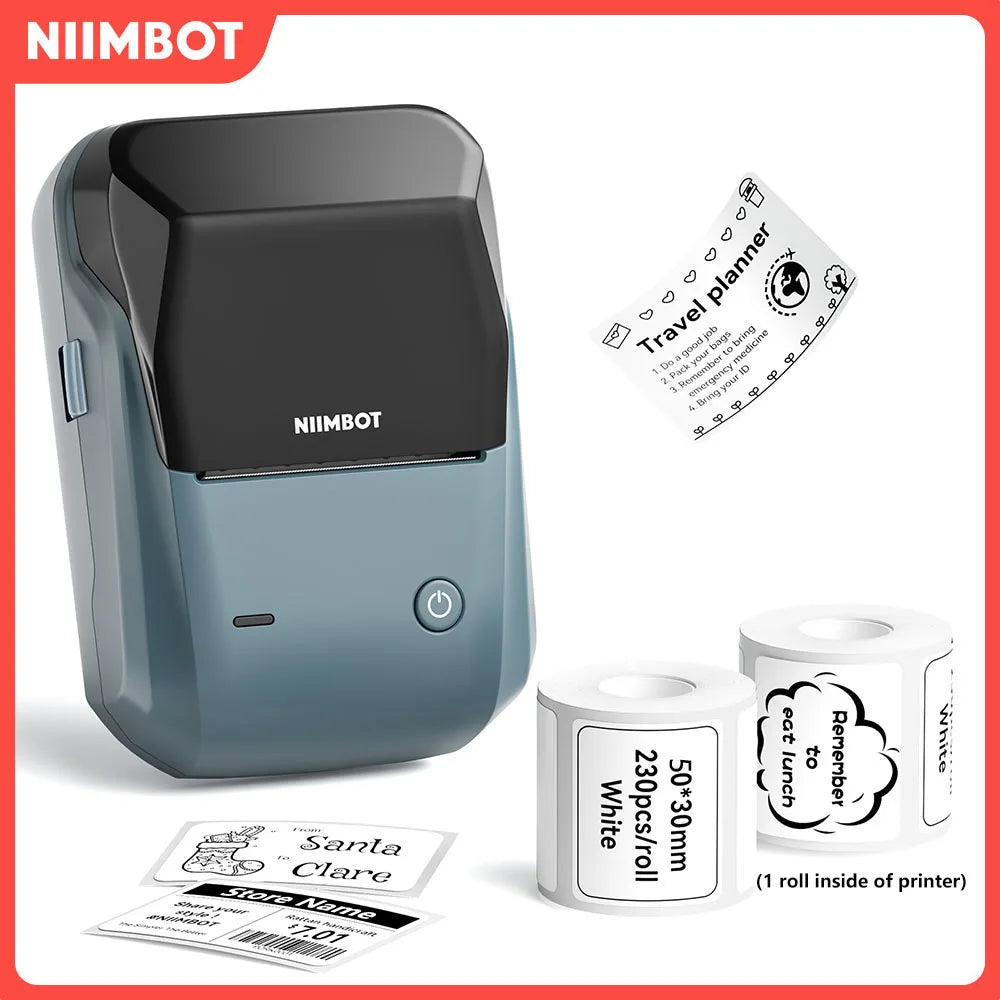 B1 Label Maker Bluetooth Portable 2 Inch Thermal Label Printer with Large Waterproof Tape for Small Business Office Home