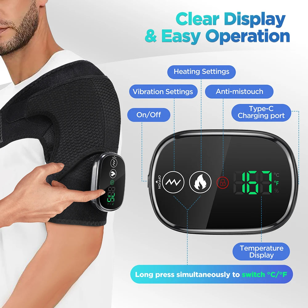 Heated Shoulder Massager Brace