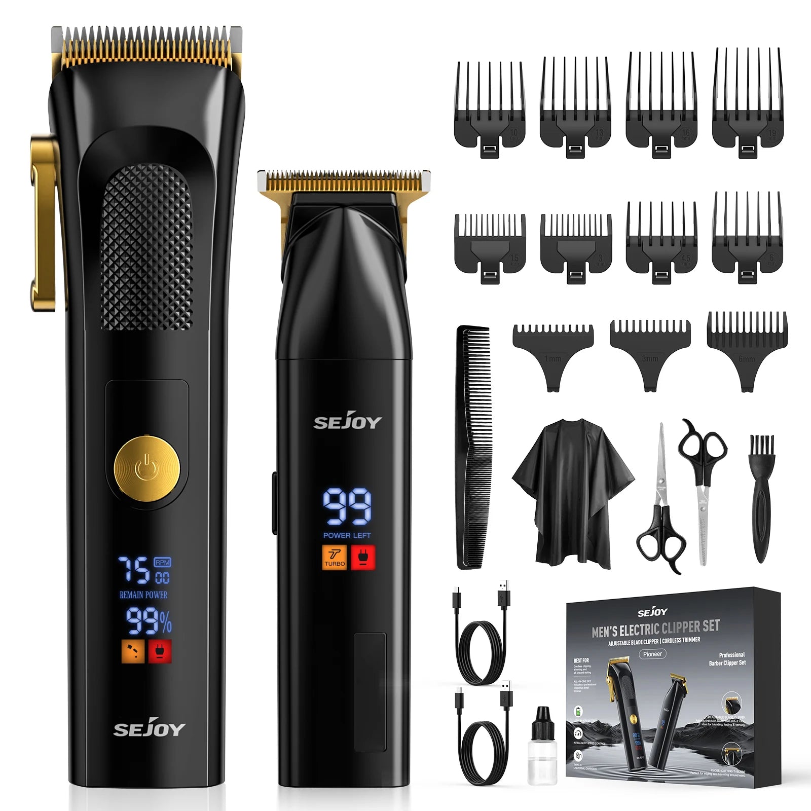 Sejoy Professional Hair Clipper Combo Kit