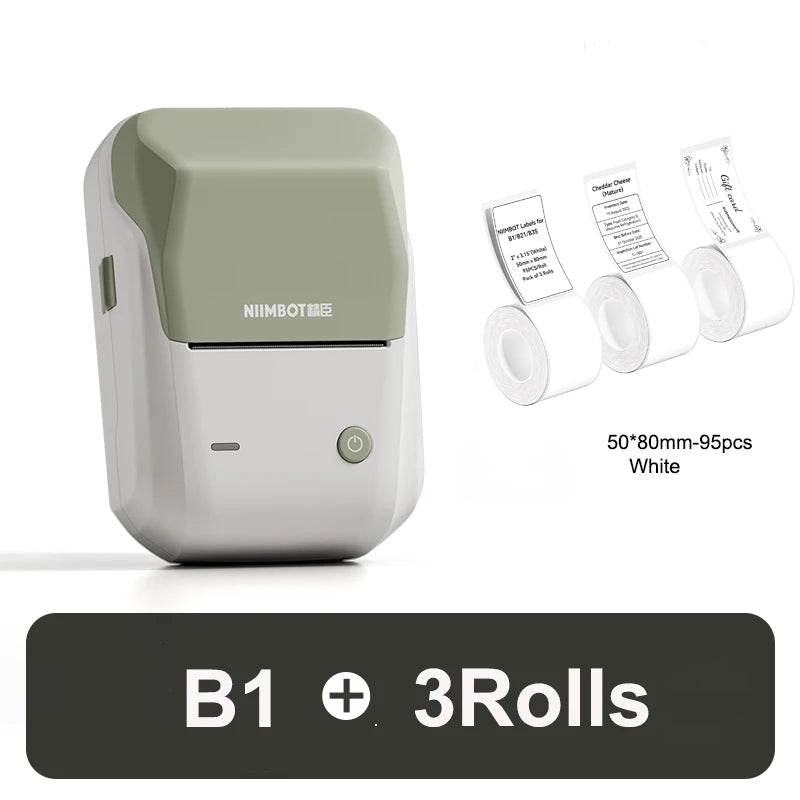 B1 Label Maker Bluetooth Portable 2 Inch Thermal Label Printer with Large Waterproof Tape for Small Business Office Home