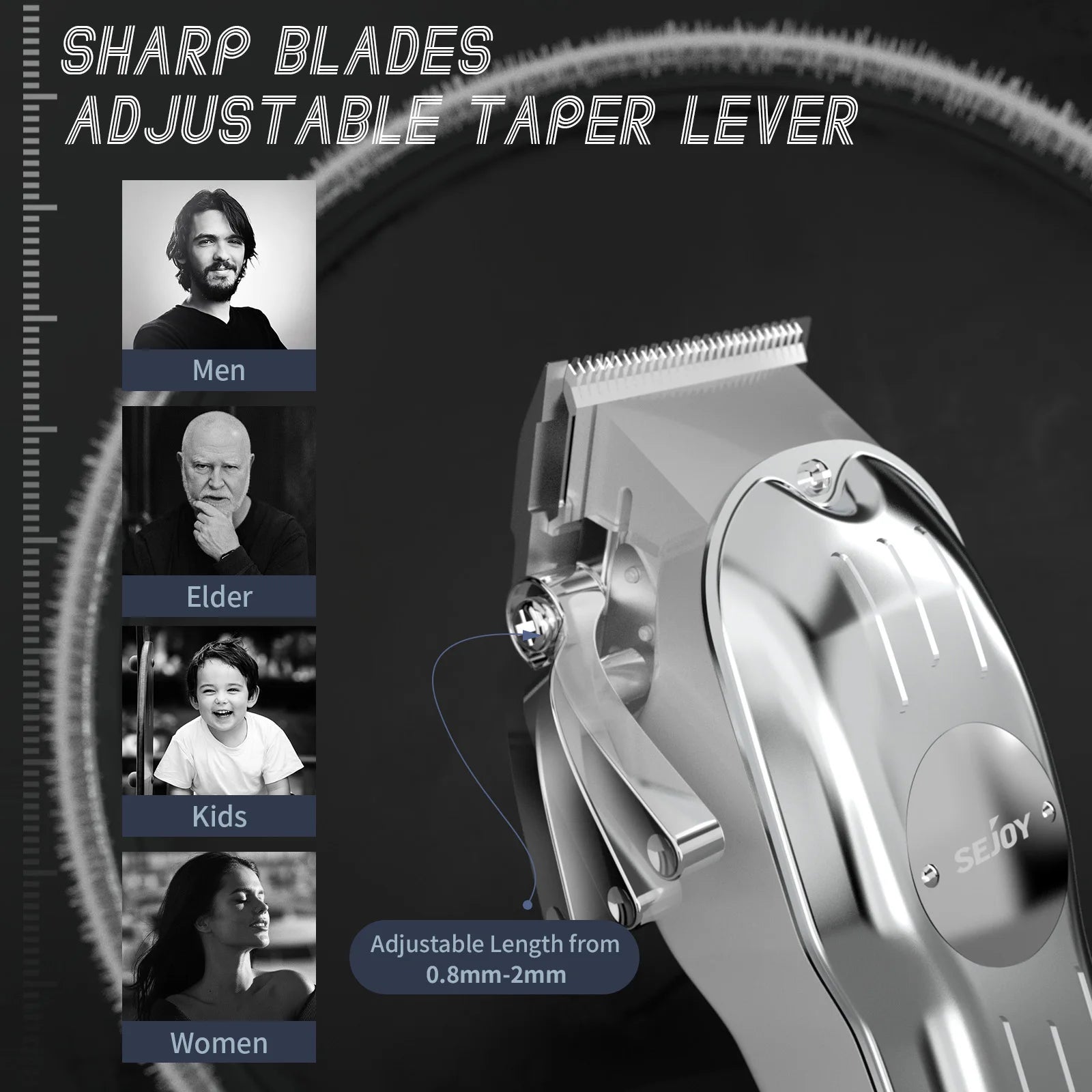 Sejoy Professional Hair Clipper Combo Kit