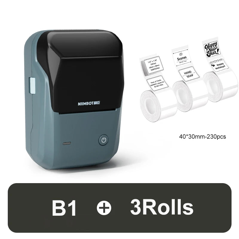 B1 Label Maker Bluetooth Portable 2 Inch Thermal Label Printer with Large Waterproof Tape for Small Business Office Home