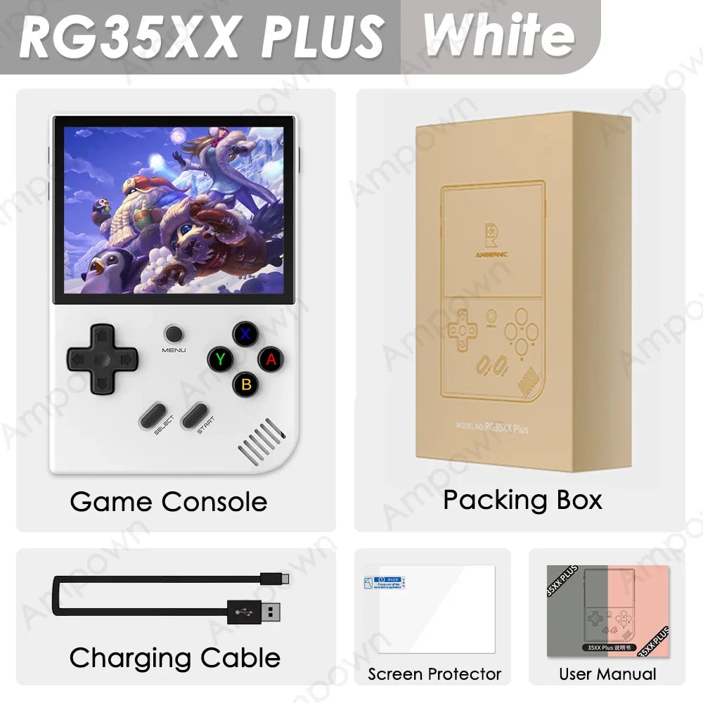 RG35XX plus Retro Handheld Game Console 3.5''IPS Screen Built-In 10K Games HDMI Video Output Streaming Kids Game Player