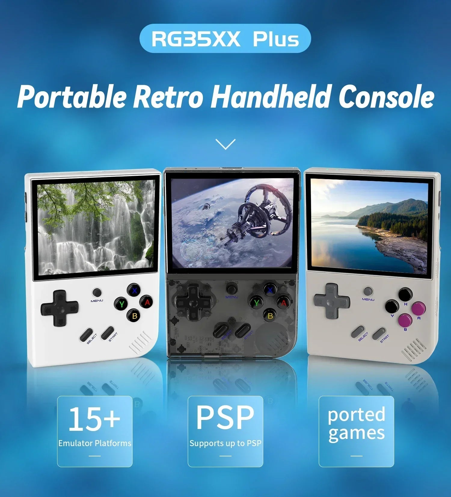 RG35XX plus Retro Handheld Game Console 3.5''IPS Screen Built-In 10K Games HDMI Video Output Streaming Kids Game Player