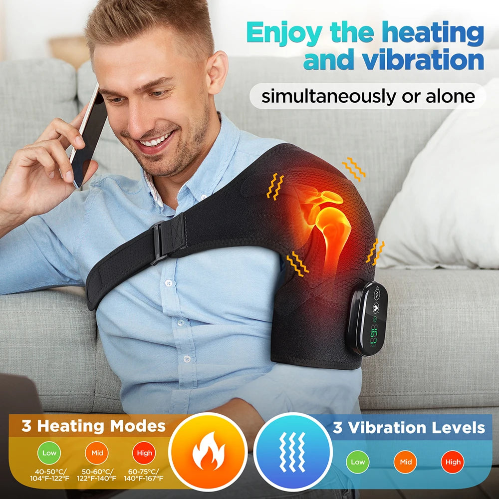 Heated Shoulder Massager Brace