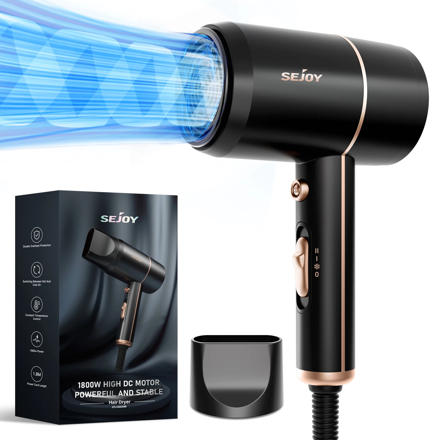 Sejoy 1800W Electric Hair Dryer