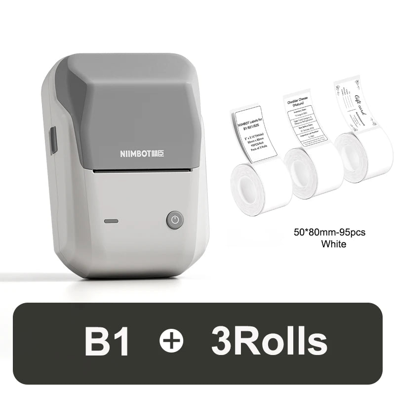 B1 Label Maker Bluetooth Portable 2 Inch Thermal Label Printer with Large Waterproof Tape for Small Business Office Home