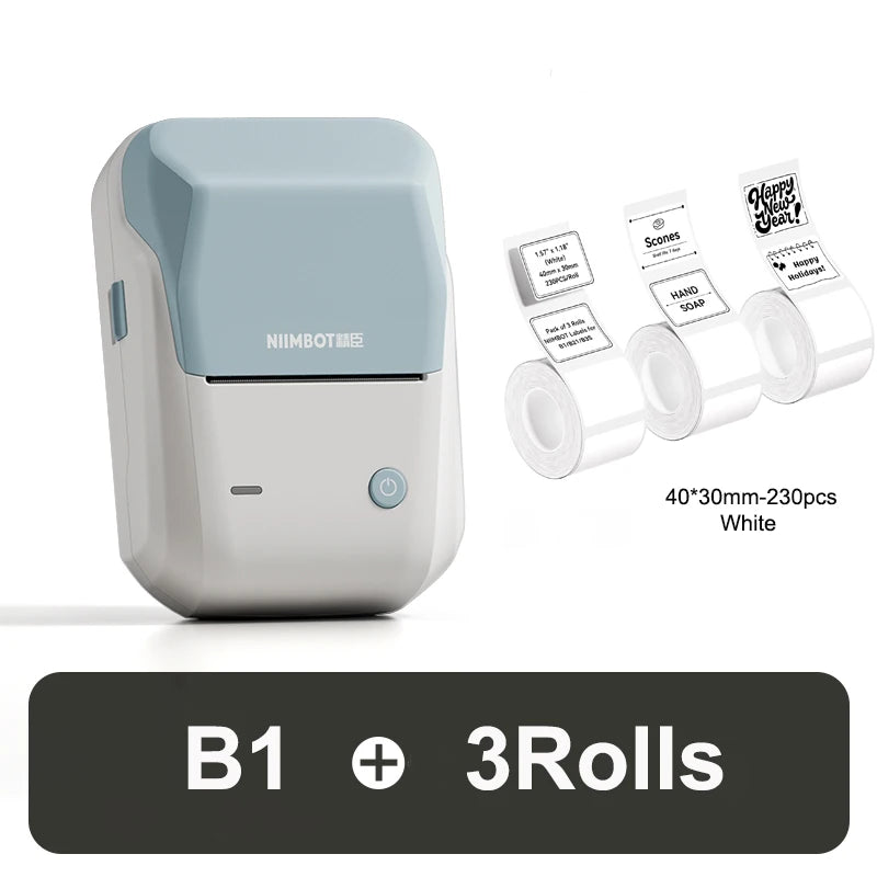 B1 Label Maker Bluetooth Portable 2 Inch Thermal Label Printer with Large Waterproof Tape for Small Business Office Home