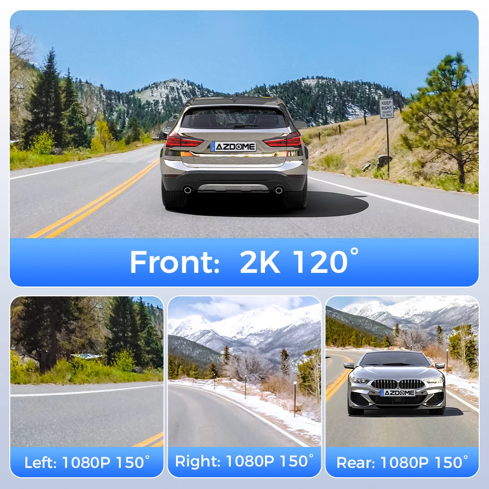 Dash Cam M660 2K+3*1080P 4CH Car DVR GPS 5G Wifi Built-In 128GB Emmc Voice Control 24H Parking Monitor Super Night Vision