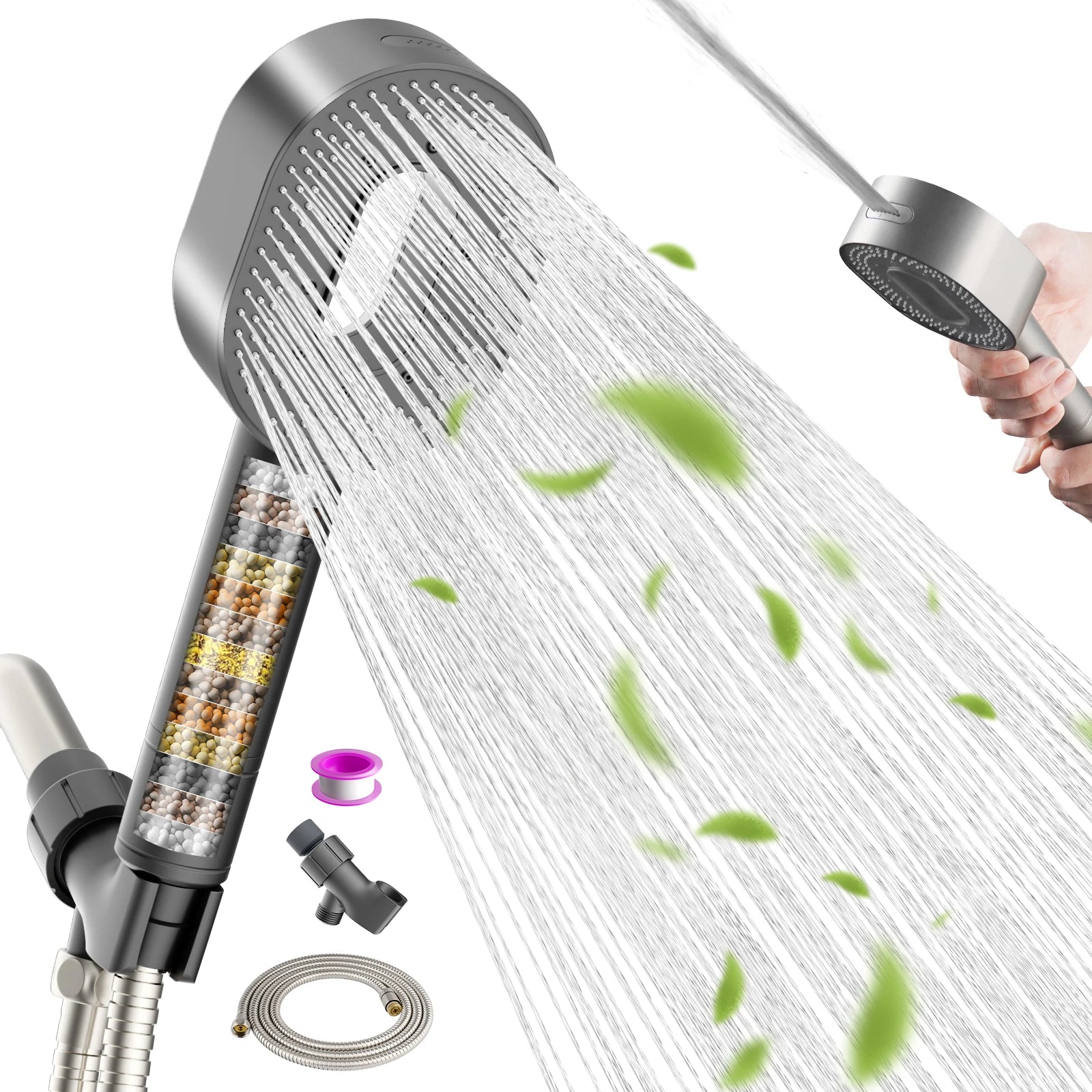 Filtered Shower Head with Purification