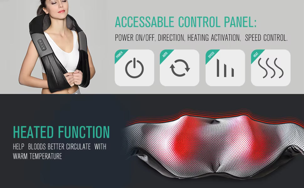 Shiatsu Neck and Shoulder Massager with Heat