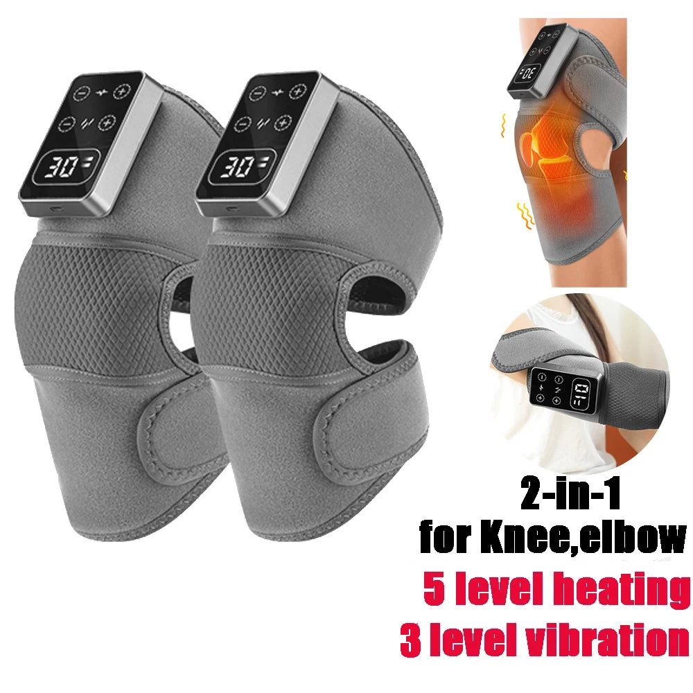 Knee Protection for Joint Shoulder Elbow Massager Vibrador 3-In-1 Knee Pads Heated Knee Muscle Relaxation Massage Belt Wireless