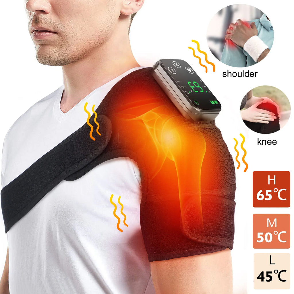 Knee Protection for Joint Shoulder Elbow Massager Vibrador 3-In-1 Knee Pads Heated Knee Muscle Relaxation Massage Belt Wireless
