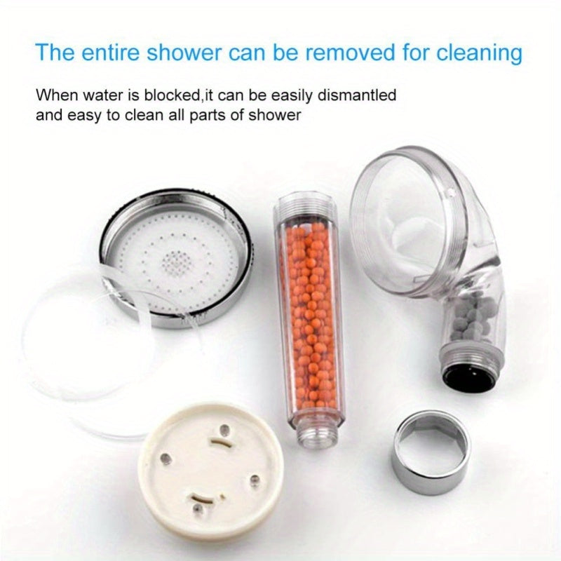 2pcs Color LED Portable Showerhead