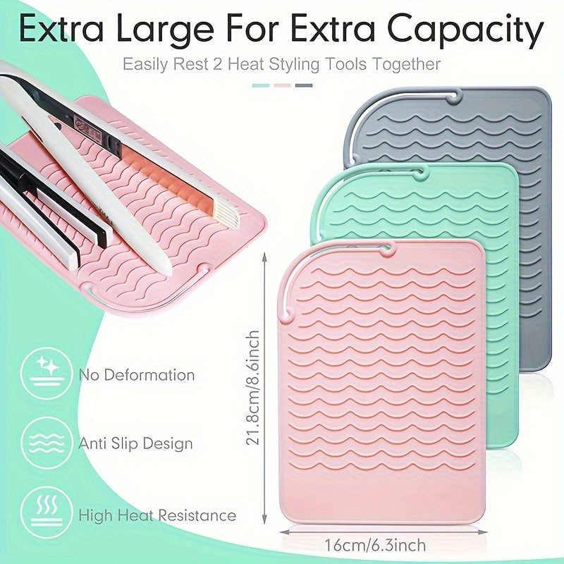 1pc Heat Resistant Silicone Hair Styling Mat